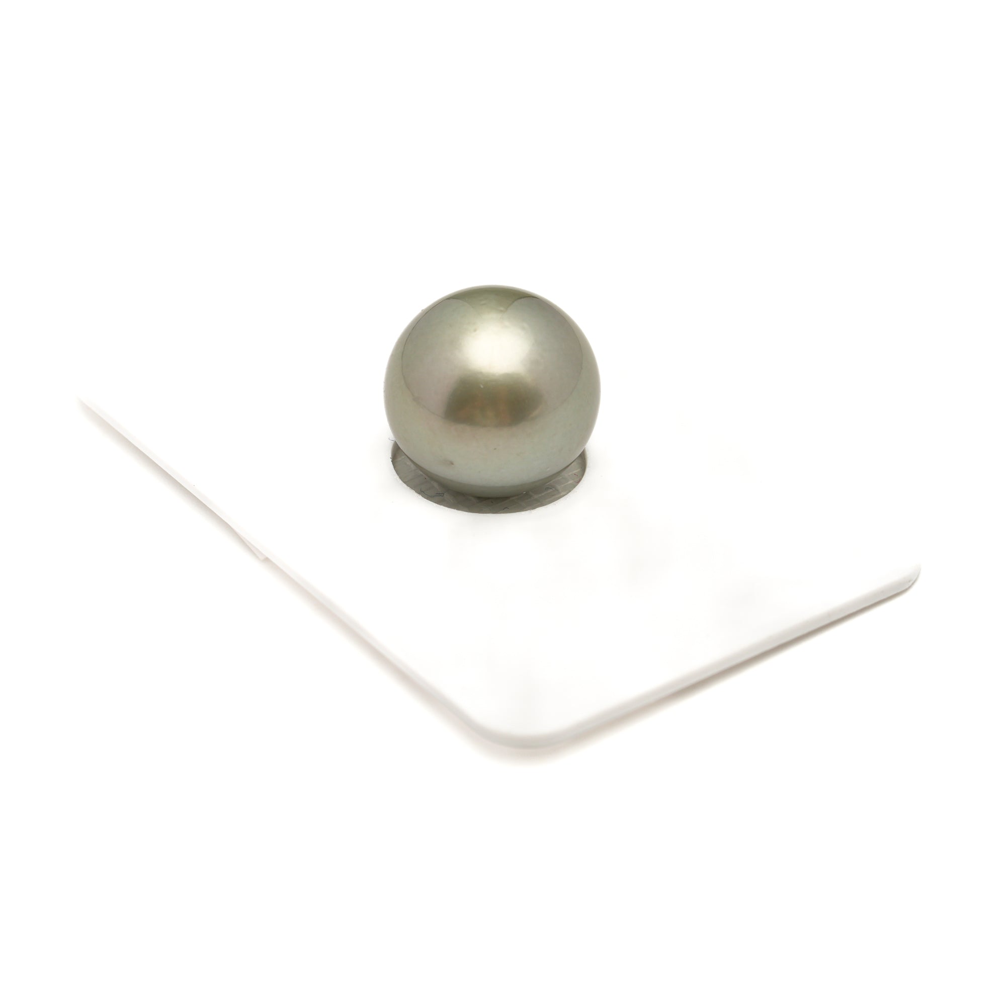 1pcs "High Luster" Light Green 13.5mm - SR/NR AAA/AA Quality Tahitian Pearl Single LP2503 CMP11