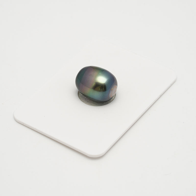 1pcs "High Luster" Blue Green 10.9mm - SB AAA/AA Quality Tahitian Pearl Single LP1907 HL1