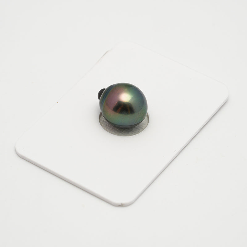 1pcs "High Luster" Peacock 11.1mm - SB AAA Quality Tahitian Pearl Single LP1992 MI1