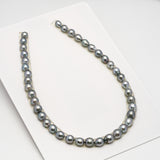 40pcs "High Luster" Silver Mix 8-10mm - CL/SB AAA/AA Quality Tahitian Pearl Necklace NL1596 HL2