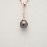 925 Rose Gold Y Chain with Pearl SHM11TH2