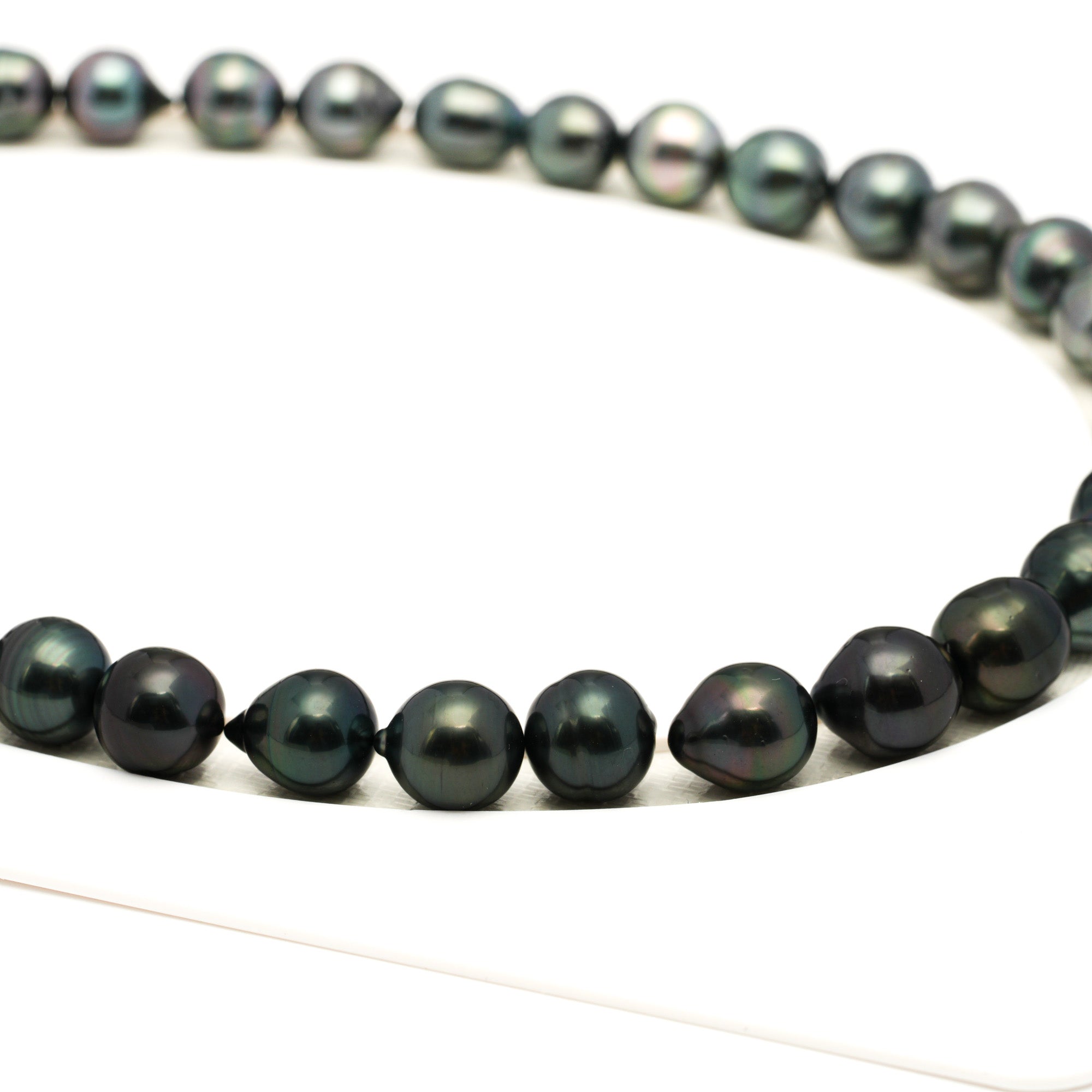 38pcs Dark Mix 9-11mm - SB AAA/AA Quality Tahitian Pearl Necklace NL1761 LP1