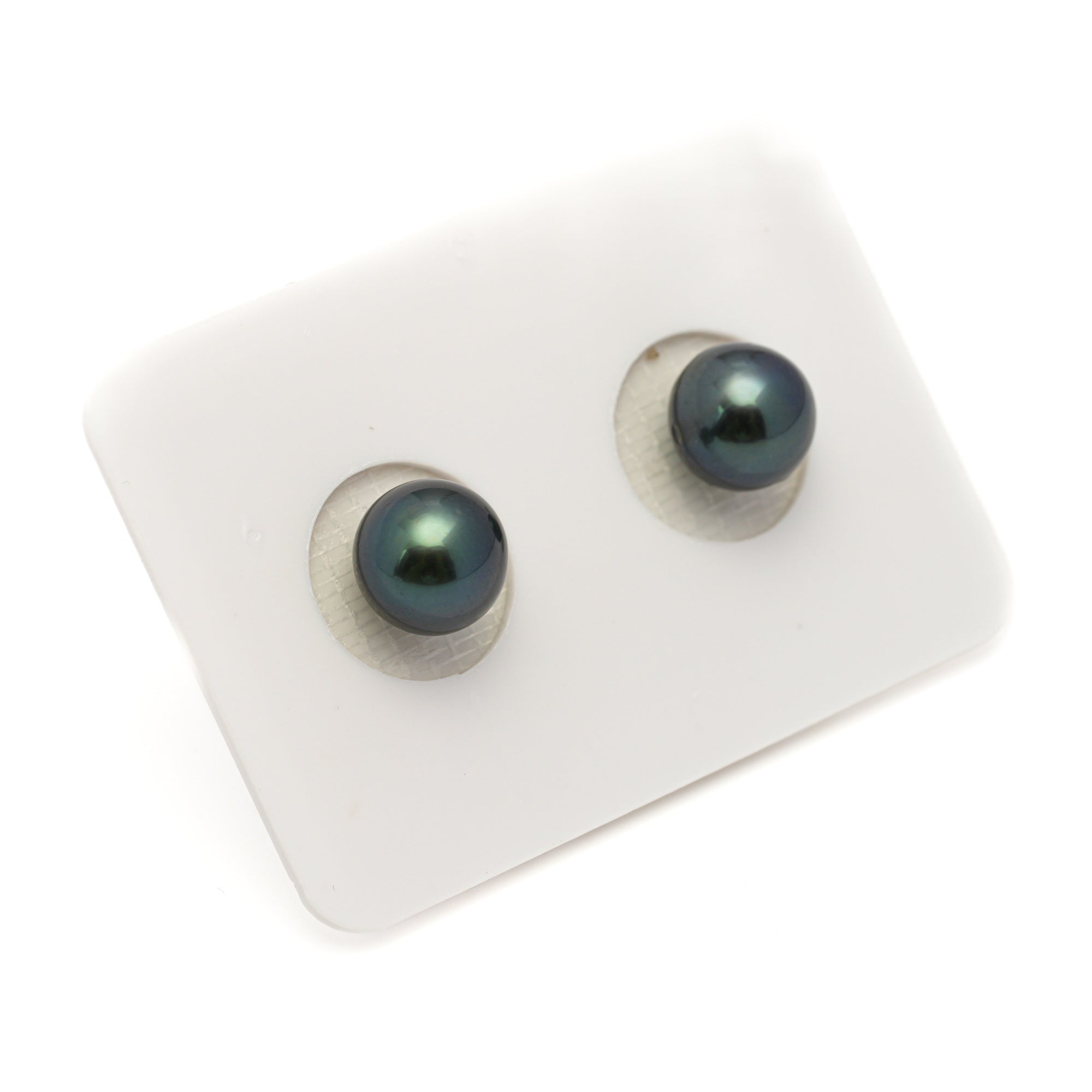 2pcs Dark Blue 8.2-8.3mm - SR AA Quality Tahitian Pearl Pair ER1887 LP1