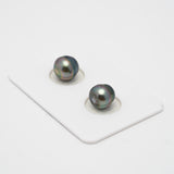 2pcs Green 8.5-8.7mm - CL AAA/AA Quality Tahitian Pearl Pair ER1395 OR7