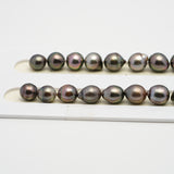 42pcs Brown 8-10mm - CL/SB AA/AAA Quality Tahitian Pearl Necklace NL1521 THMIX2