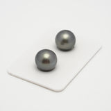 2pcs Green 11.4-11.5mm - SR/NR AAA/AA Quality Tahitian Pearl Pair ER1540 A101