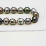 43pcs "High Luster" Multicolor 8-10mm - SB AAA/AA Quality Tahitian Pearl Necklace NL1546 THMIX2