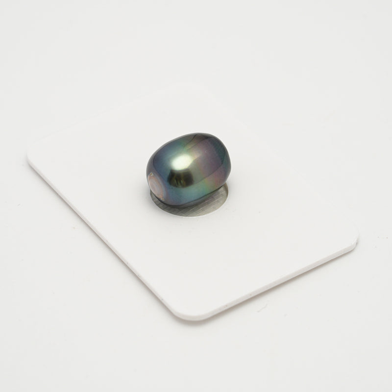 1pcs "High Luster" Blue Green 10.9mm - SB AAA/AA Quality Tahitian Pearl Single LP1907 HL1