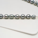 40pcs "High Luster" Silver Mix 8-10mm - CL/SB AAA/AA Quality Tahitian Pearl Necklace NL1596 HL2