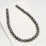 37pcs Dark 11-13mm - SR/NR AA/A Quality Tahitian Pearl Necklace NL1626 THMIX3