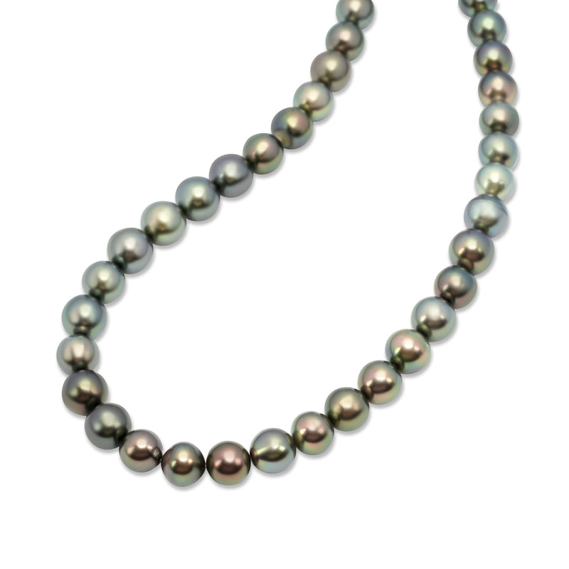 Exquisite Tahitian Pearl Necklace with 42 Handpicked Green Pearls. ref:SHM1008 CMCS1