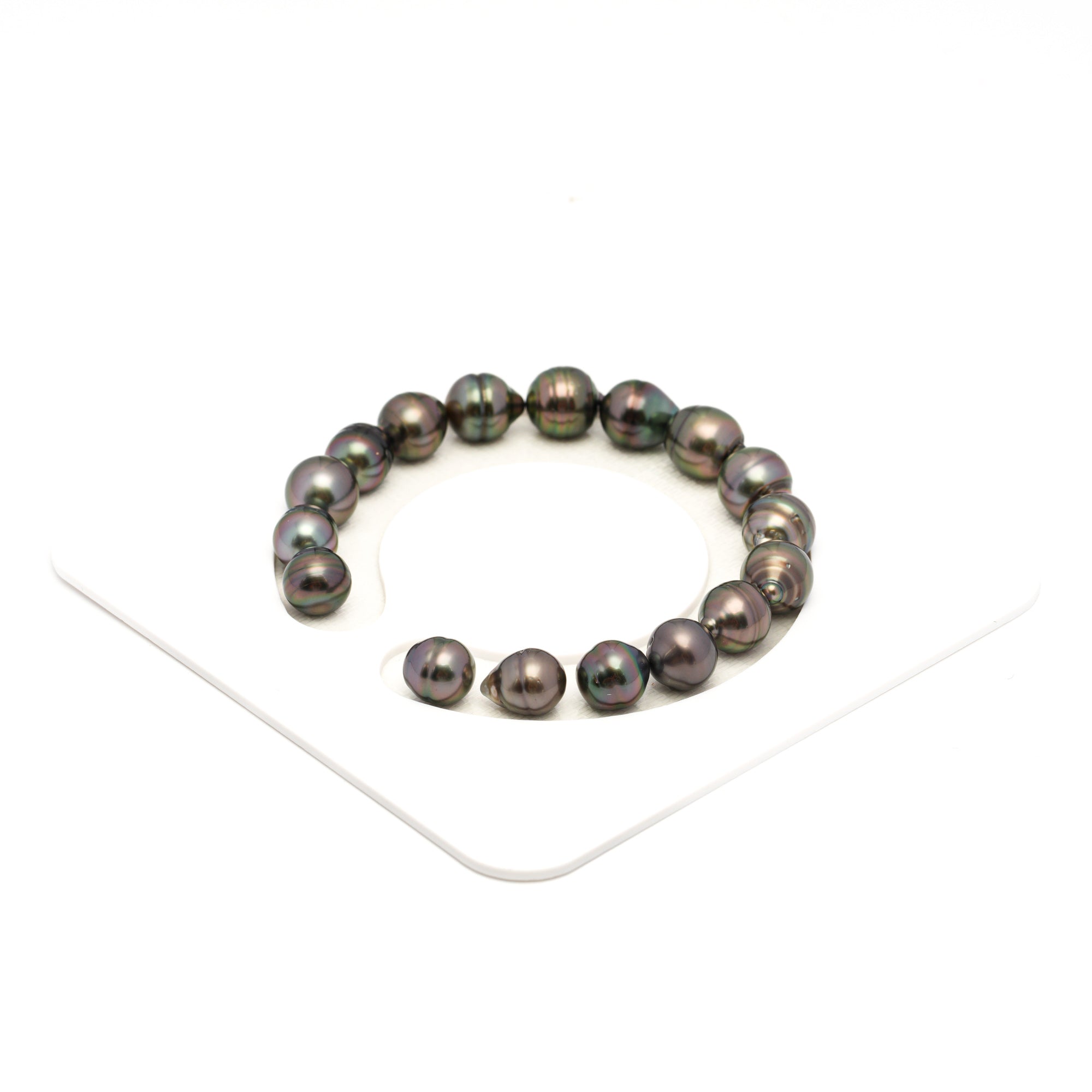 17pcs Cherry 8-10mm - CL/SB AAA/AA Quality Tahitian Pearl Bracelet BR2366 TH5