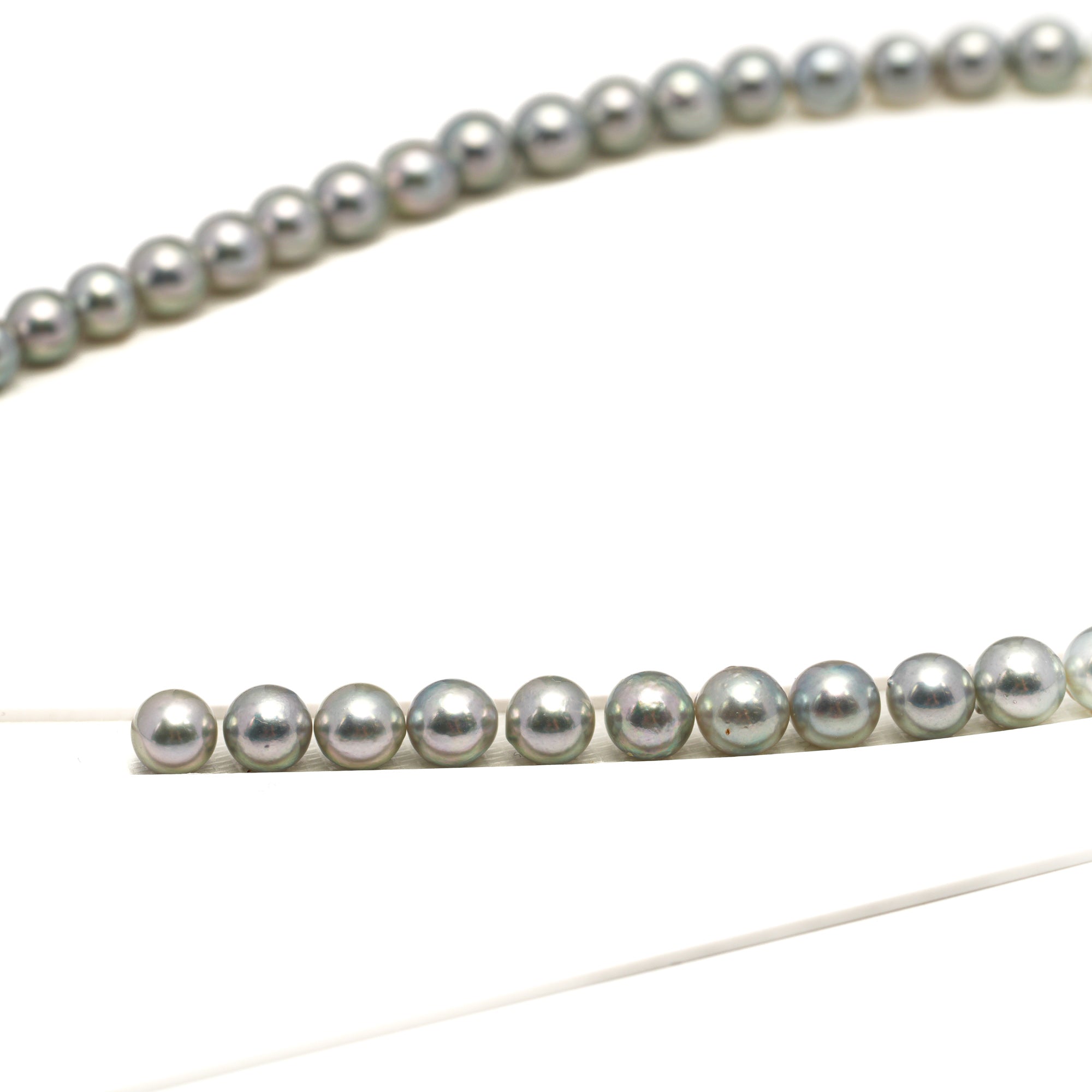 51pcs Akoya Pearl "High Luster" Silver Mix 7-7.8mm - SR/NR AA/A Quality Necklace AKNL1753 CMA1
