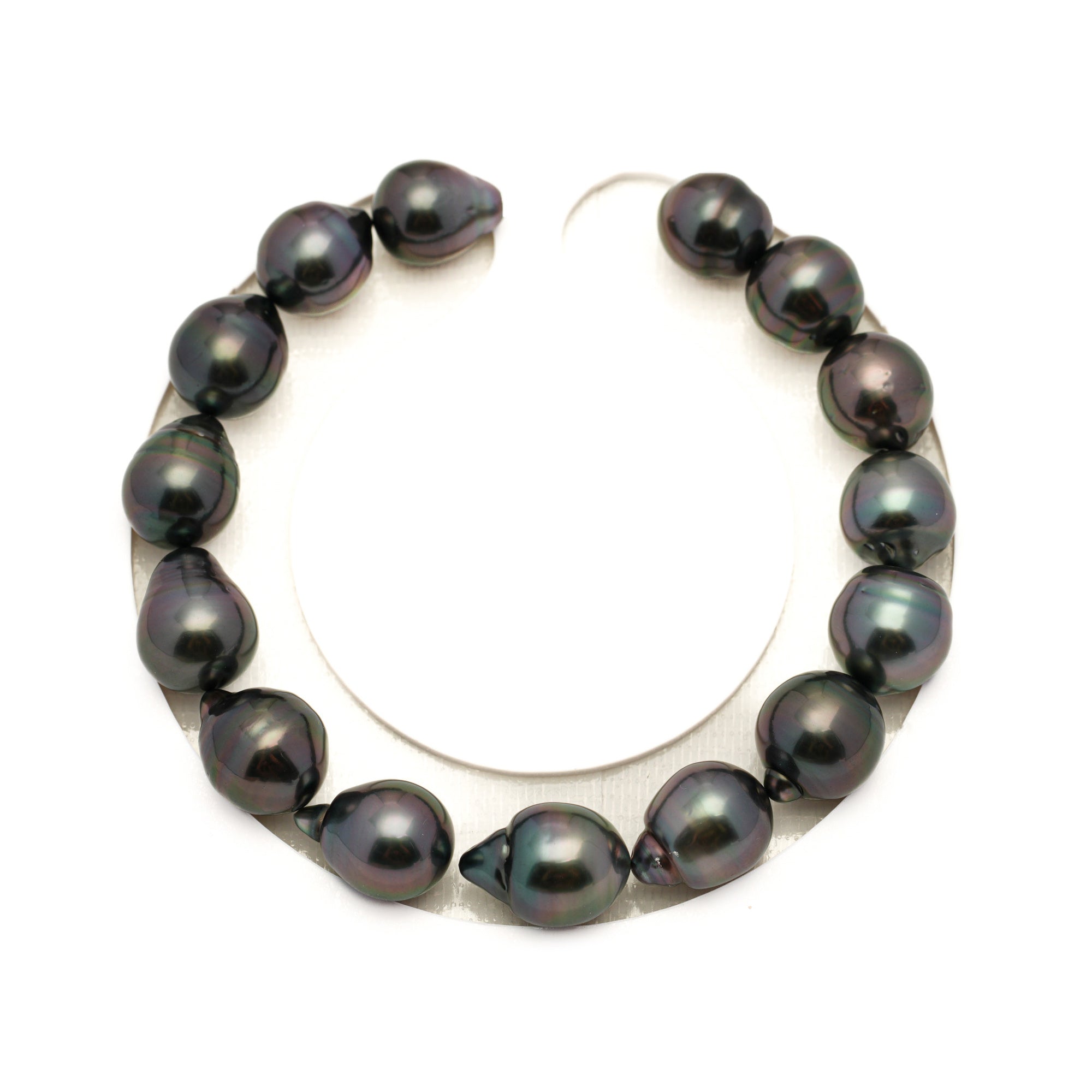 15pcs Purple 9-11mm - SB AAA Quality Tahitian Pearl Bracelet BR2441 LP1