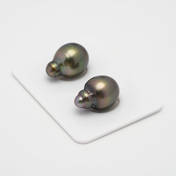 2pcs Brown 11.6-11.9mm - SB AAA Quality Tahitian Pearl Pair ER868