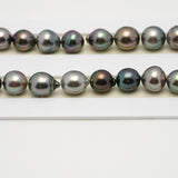 43pcs "High Luster" Multicolor 8-10mm - SB AAA/AA Quality Tahitian Pearl Necklace NL1546 THMIX2