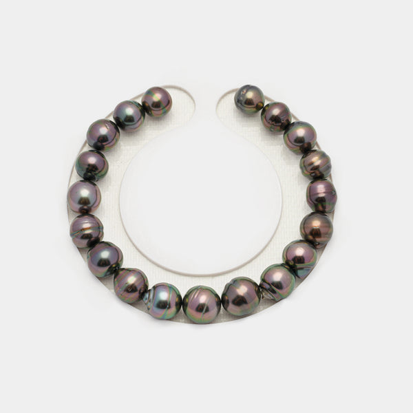 19pcs Cherry 8-10mm - SB AAA/AA Quality Tahitian Pearl Bracelet BR2093 OR8