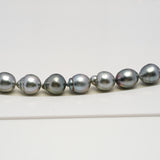 40pcs "High Luster" Silver Mix 8-10mm - CL/SB AAA/AA Quality Tahitian Pearl Necklace NL1596 HL2