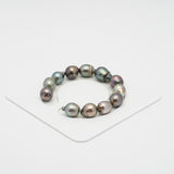 12pcs Multicolor 10-12mm - SB AAA/AA Quality Tahitian Pearl Bracelet BR2003 OR7