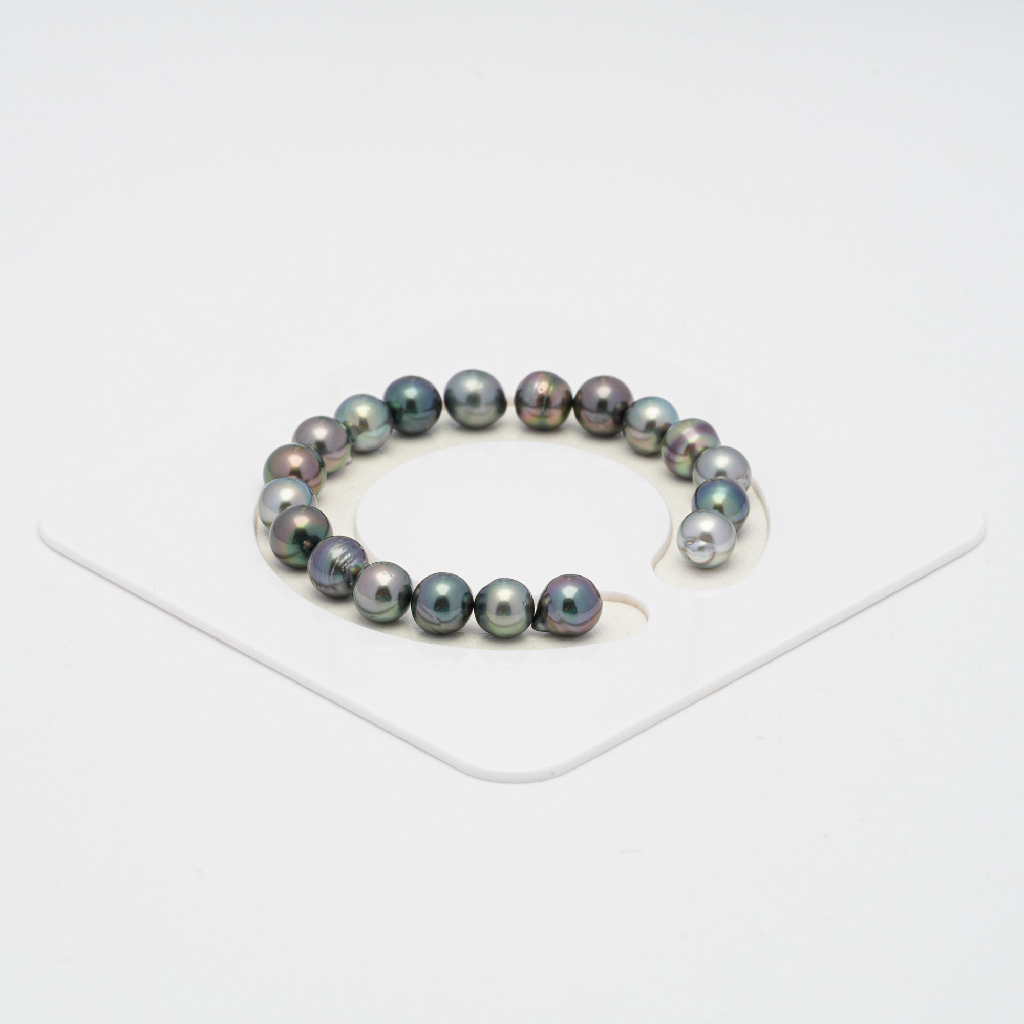 19pcs Multicolor 8mm - CL/SB AAA/AA Quality Tahitian Pearl Bracelet BR2038 OR7