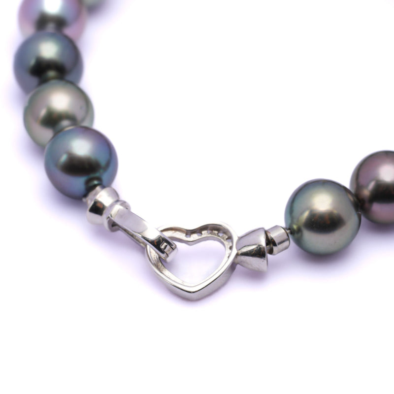 Multicolor Tahitian Pearl Bracelet with 9-10mm Pearls, 7.1-Inch Silver Chain. ref:SHM708 A89