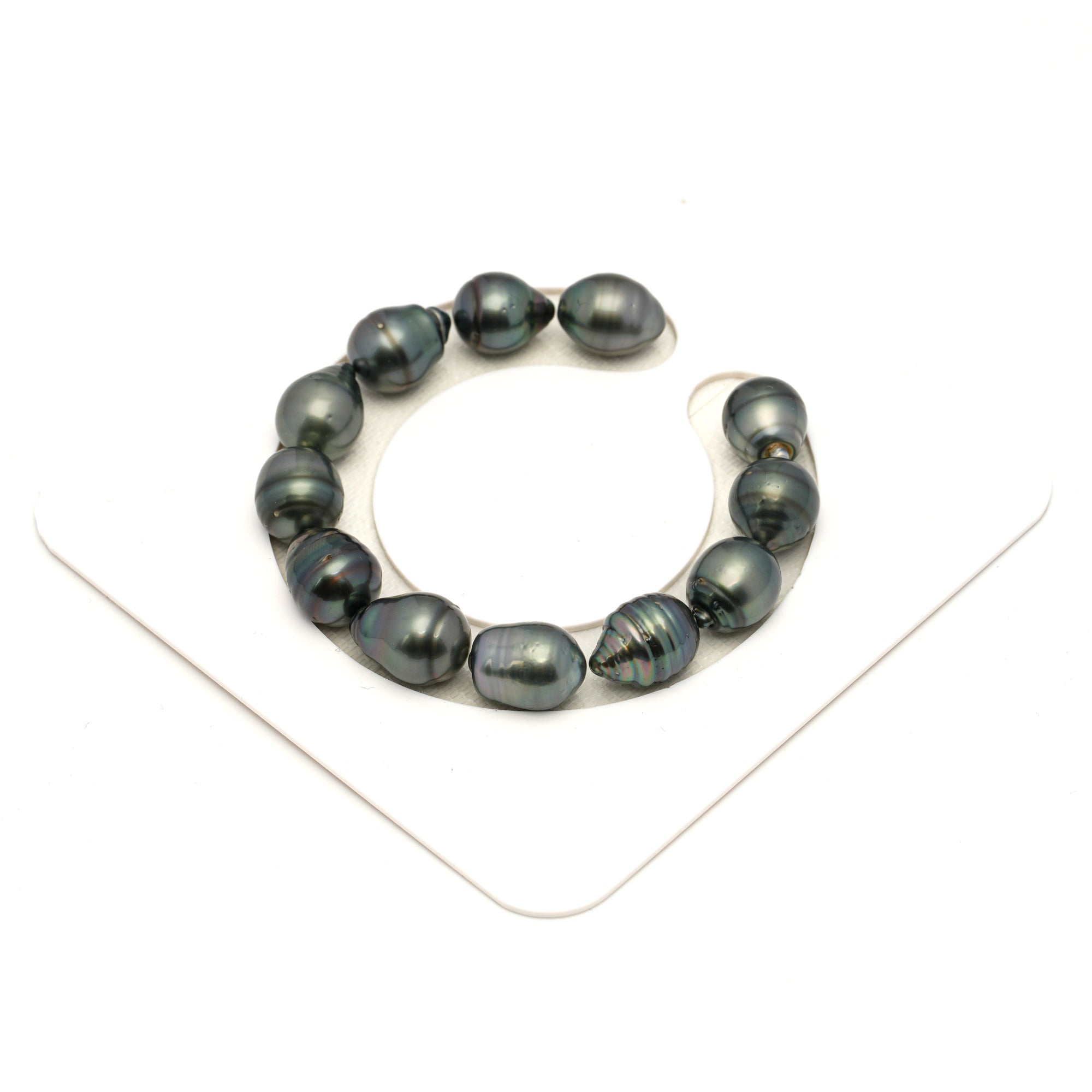 12pcs Mix 11-12mm - CL/SB AA/AAA Quality Tahitian Pearl Bracelet BR2459 LP1