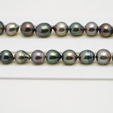 43pcs "High Luster" Multicolor 8-10mm - SB AAA/AA Quality Tahitian Pearl Necklace NL1546 THMIX2