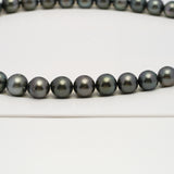 37pcs Dark 11-13mm - SR/NR AA/A Quality Tahitian Pearl Necklace NL1626 THMIX3