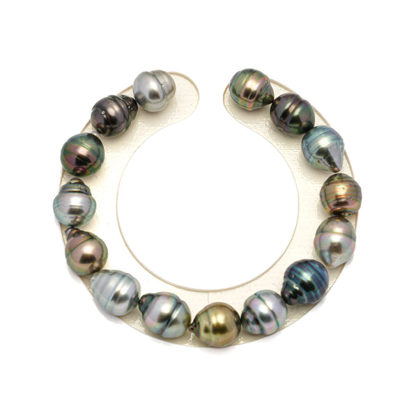 15pcs Multicolor 9-10mm - CL/SB AAA/AA Quality Tahitian Pearl Bracelet BR2249 THMIX2