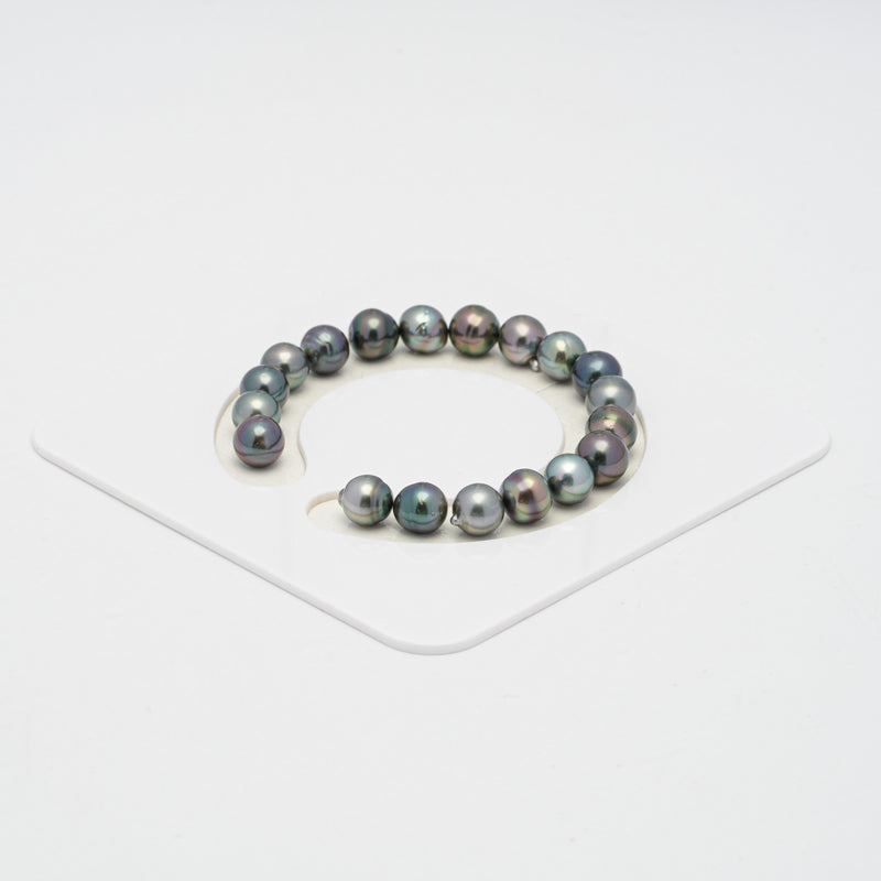 19pcs Multicolor 8mm - CL/SB AAA/AA Quality Tahitian Pearl Bracelet BR2038 OR7