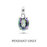 Rainbow Quartz Pendant Oval Cut jewelry SHM1235