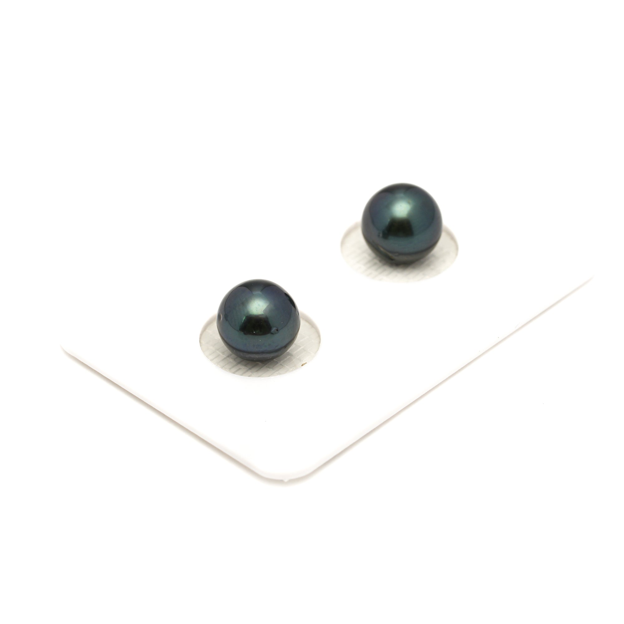 2pcs Dark Blue 8.2-8.3mm - SR AA Quality Tahitian Pearl Pair ER1887 LP1
