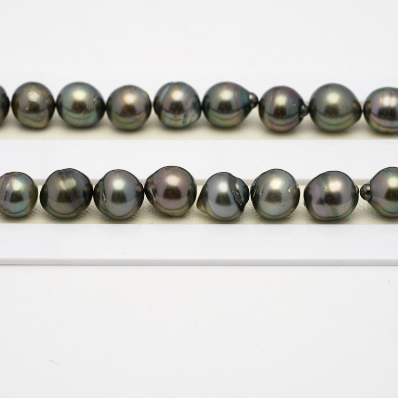 43pcs Green Mix 8-10mm - CL/SB AA/AAA Quality Tahitian Pearl Necklace NL1510 THMIX2.6