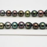 45pcs "Top Luster" Multicolor 8-10mm - SB AAA/AA Quality Tahitian Pearl Necklace NL1435 OR8