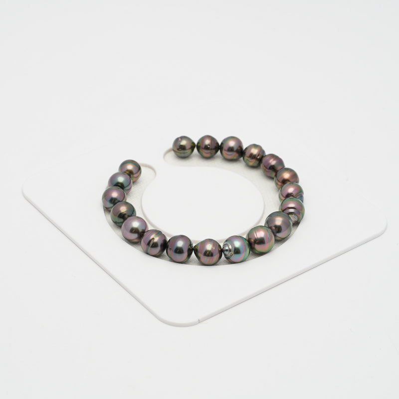 19pcs Cherry 8-10mm - SB AAA/AA Quality Tahitian Pearl Bracelet BR2093 OR8