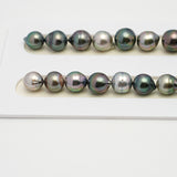 43pcs "High Luster" Multicolor 8-10mm - SB AAA/AA Quality Tahitian Pearl Necklace NL1546 THMIX2