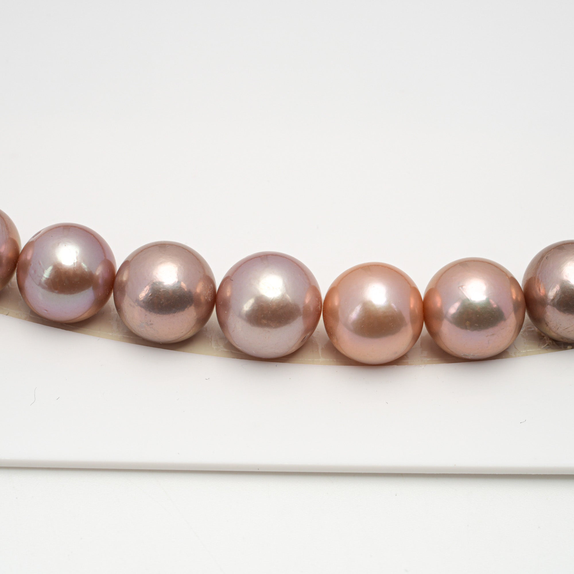 34pcs "High Luster" Pink Orange 12-13mm - SR/NR AA Quality Freshwater Pearl Necklace NL1483 FWAK