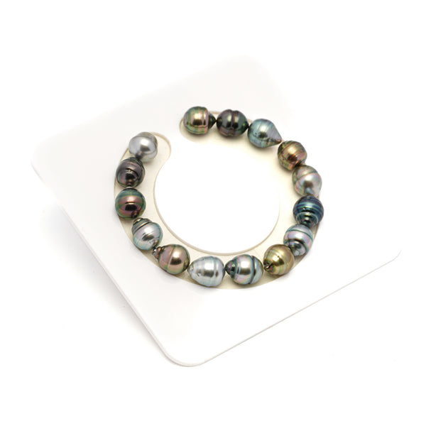 15pcs Multicolor 9-10mm - CL/SB AAA/AA Quality Tahitian Pearl Bracelet BR2249 THMIX2