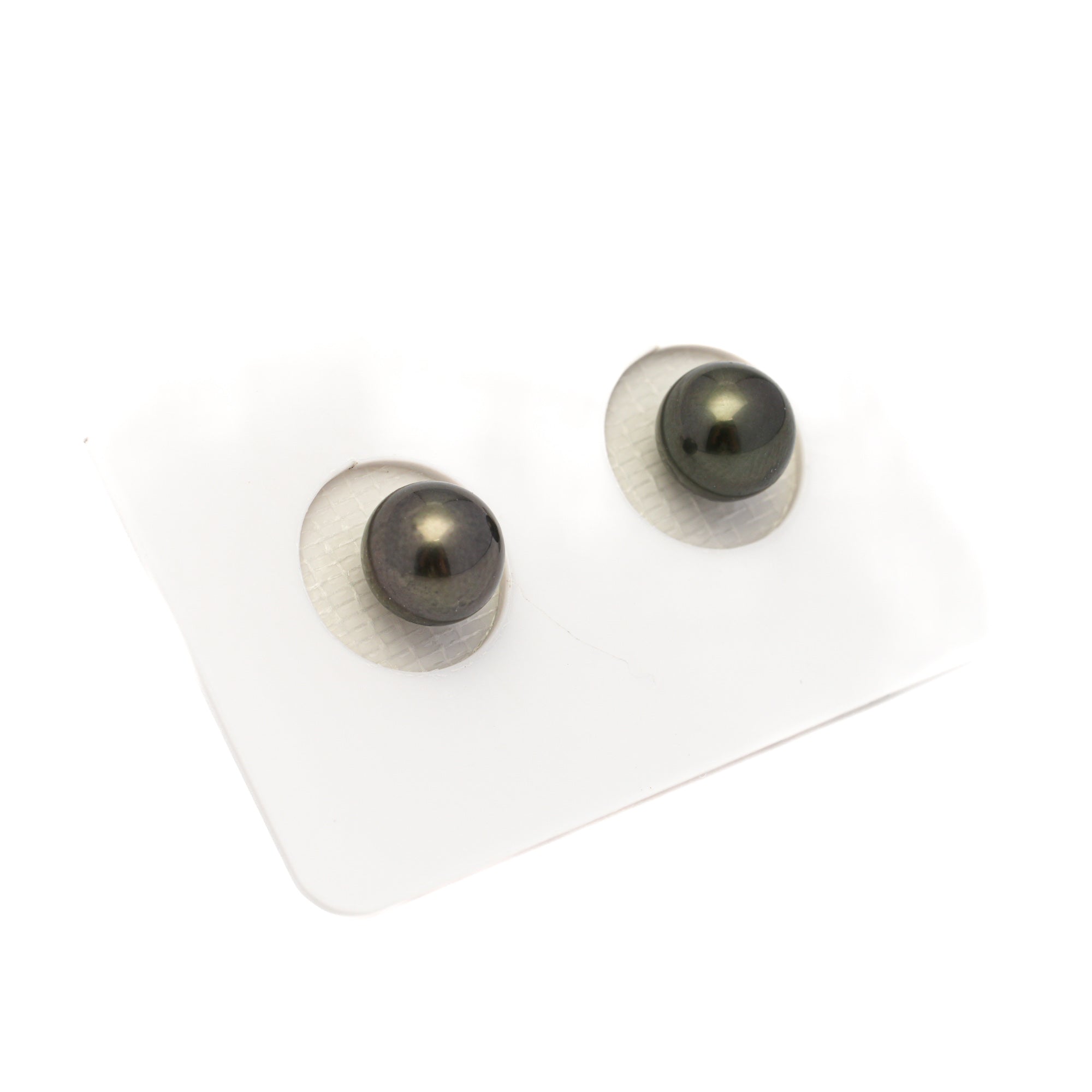 2pcs Dark 7.8-7.9mm - RSR AAA/AA Quality Tahitian Pearl Pair ER1784 NG19