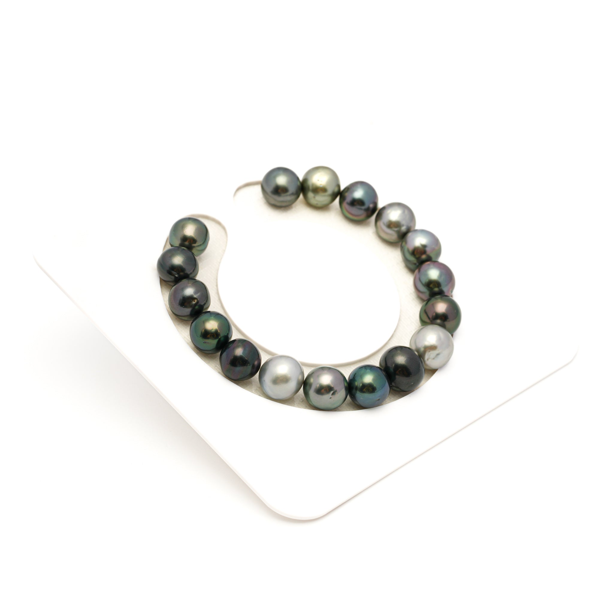 17pcs Multicolor 9-11mm - NR/BQ AAA/AA Quality Tahitian Pearl Bracelet BR2369 TH5