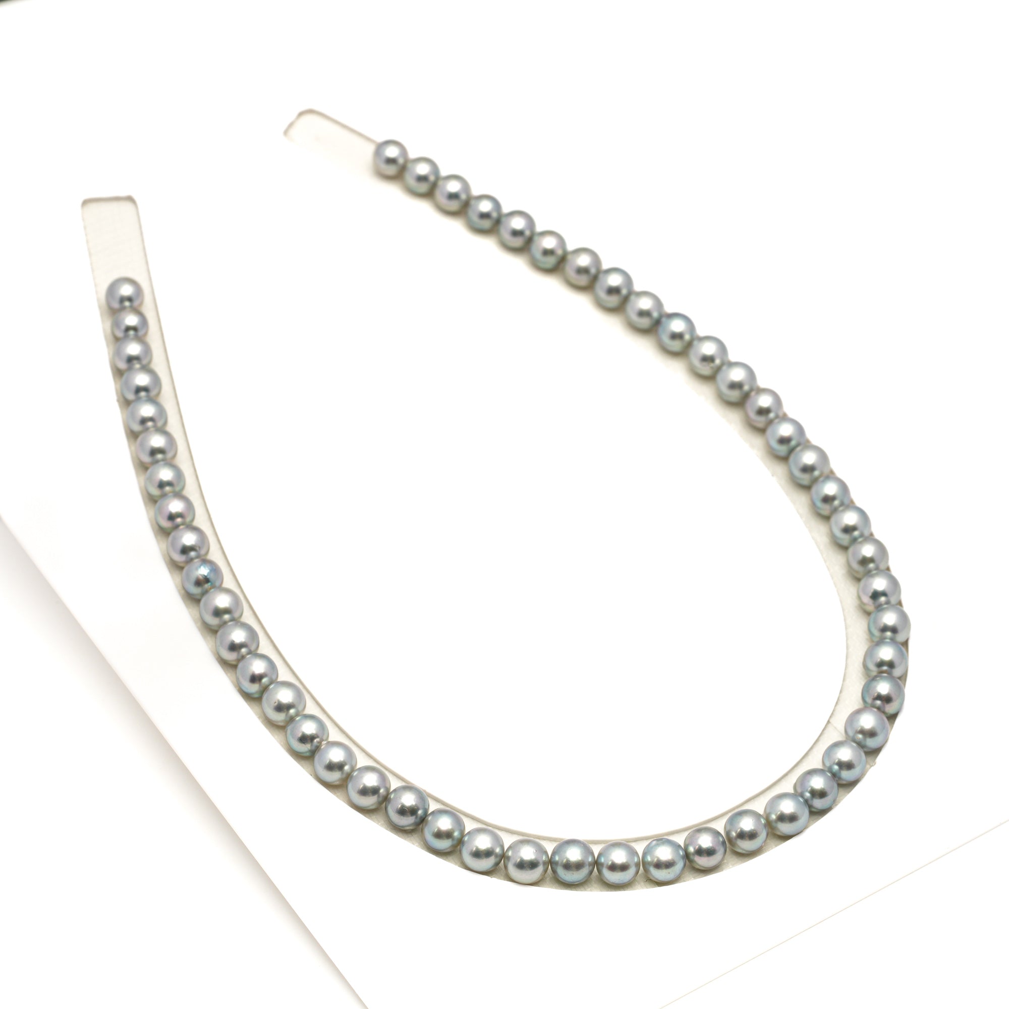 52pcs Akoya Pearl "High Luster" Silver Mix 7.2-7.7mm - SR/NR AAA/AA Quality Necklace AKNL1754 CMA1