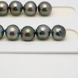 36pcs Light Green 11-12mm - SB AAA/AA Quality Tahitian Pearl Necklace NL1498 THMIX2