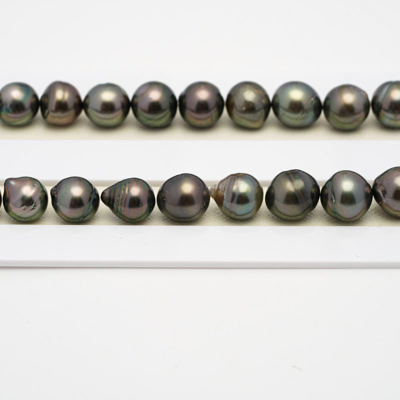 43pcs Green Mix 8-10mm - CL/SB AA/AAA Quality Tahitian Pearl Necklace NL1510 THMIX2.6