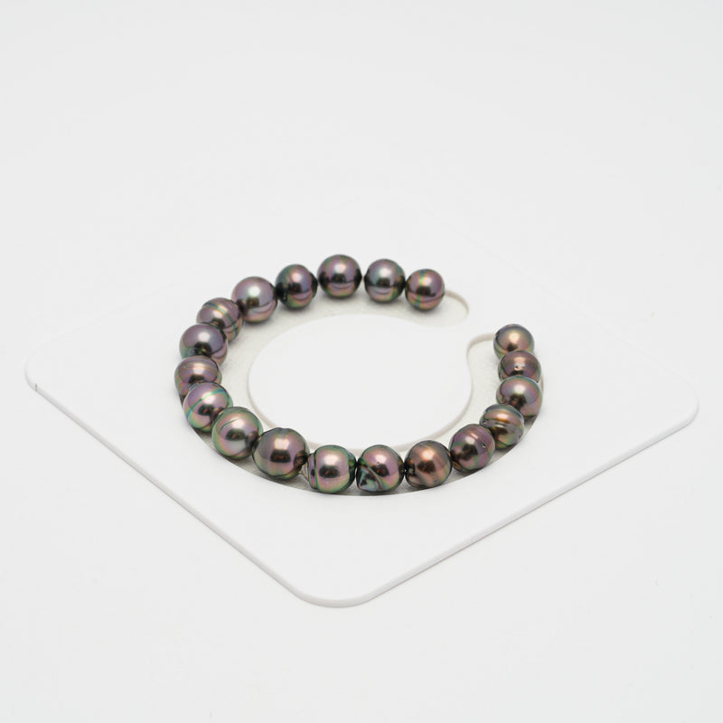 19pcs Cherry 8-10mm - SB AAA/AA Quality Tahitian Pearl Bracelet BR2093 OR8