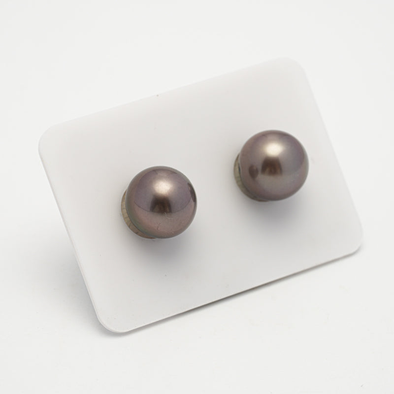 2pcs Cherry 11.2-11.3mm - RSR AAA/AA Quality Tahitian Pearl Pair ER1556 A101