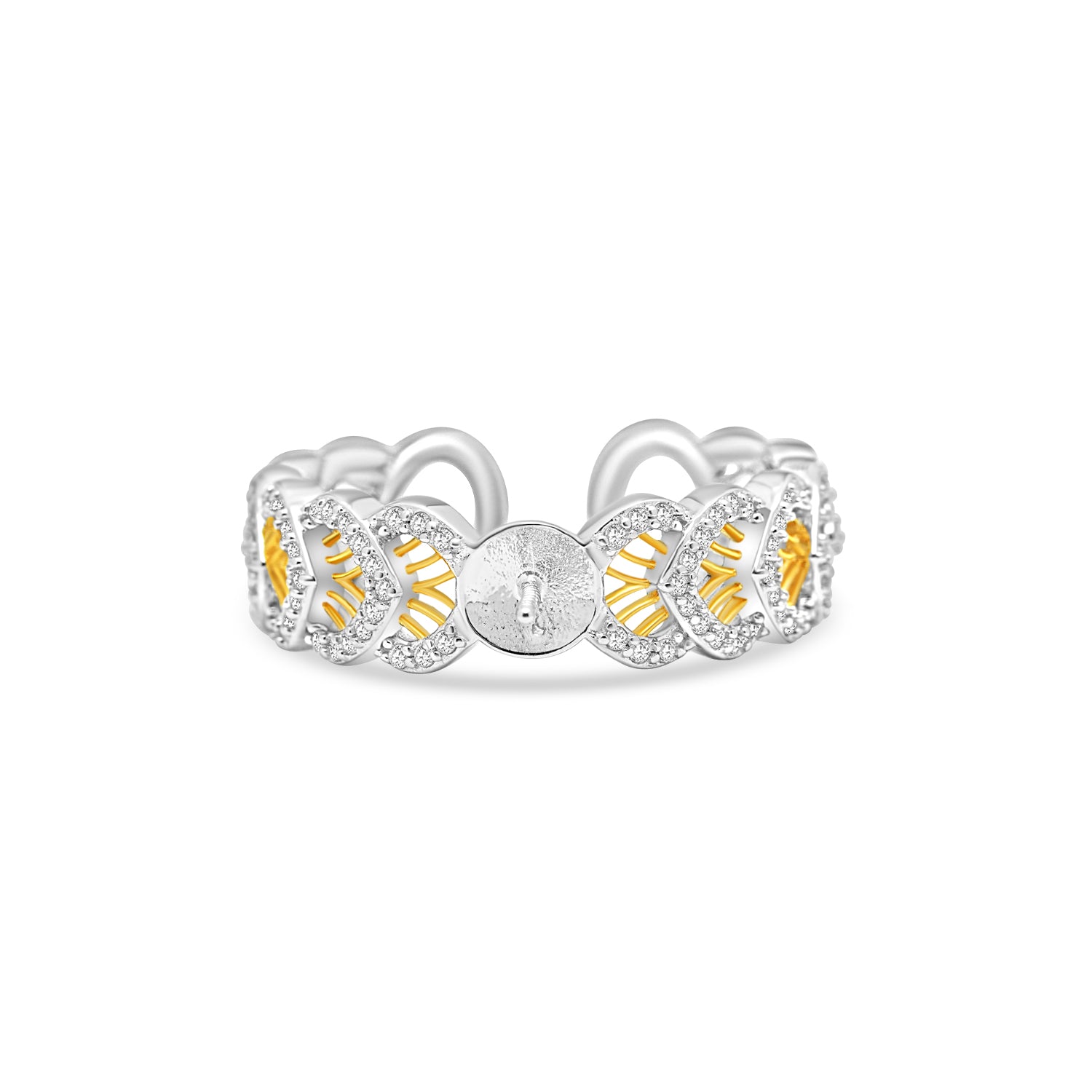 Adjustable Ring 925 Silver for pearl SC369