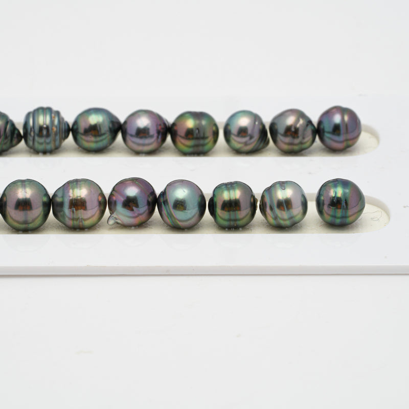 45pcs Mix Green 8-9mm - CL AAA/AA Quality Tahitian Pearl Necklace NL1400 OR7