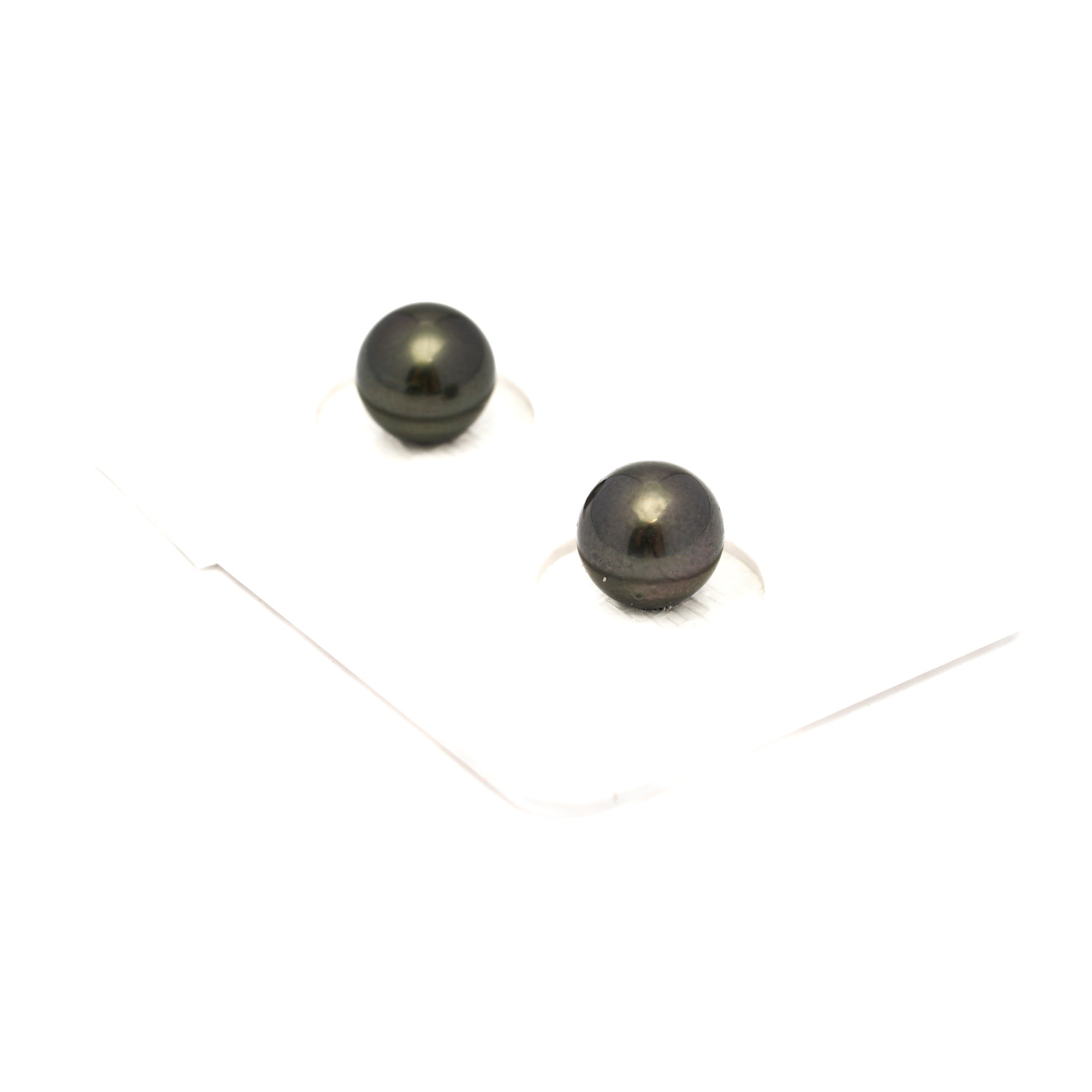 2pcs Dark 7.8-7.9mm - RSR AAA/AA Quality Tahitian Pearl Pair ER1784 NG19