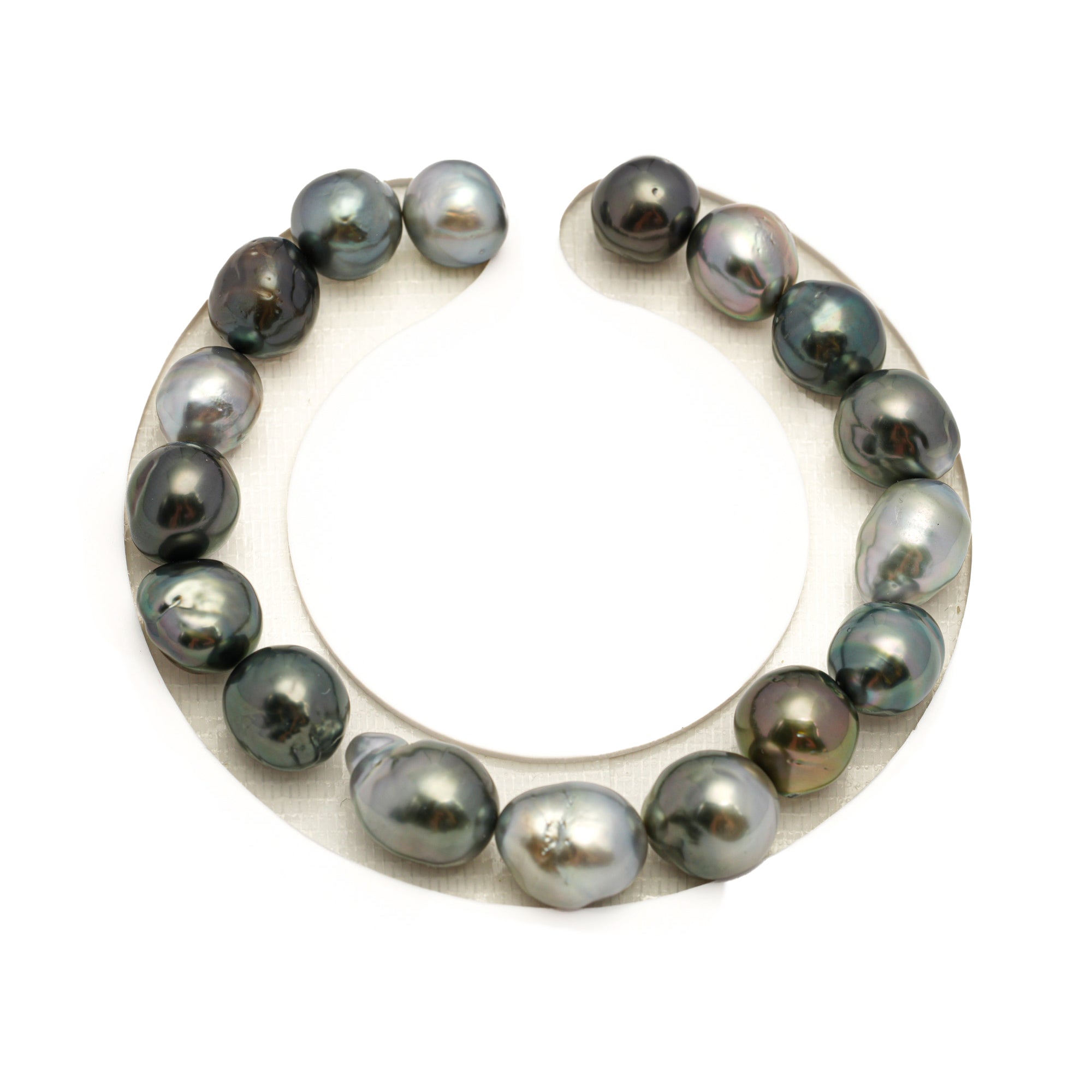 17pcs Light Mix 8-10mm - BQ AAA/AA Quality Tahitian Pearl Bracelet BR2374 TH5