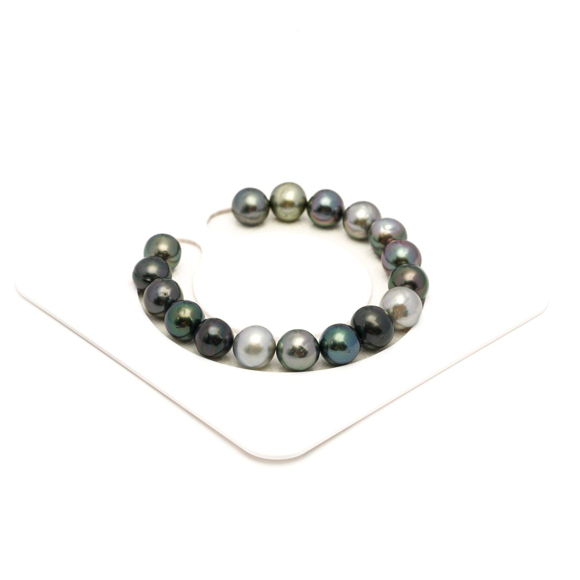 17pcs Multicolor 9-11mm - NR/BQ AAA/AA Quality Tahitian Pearl Bracelet BR2369 TH5